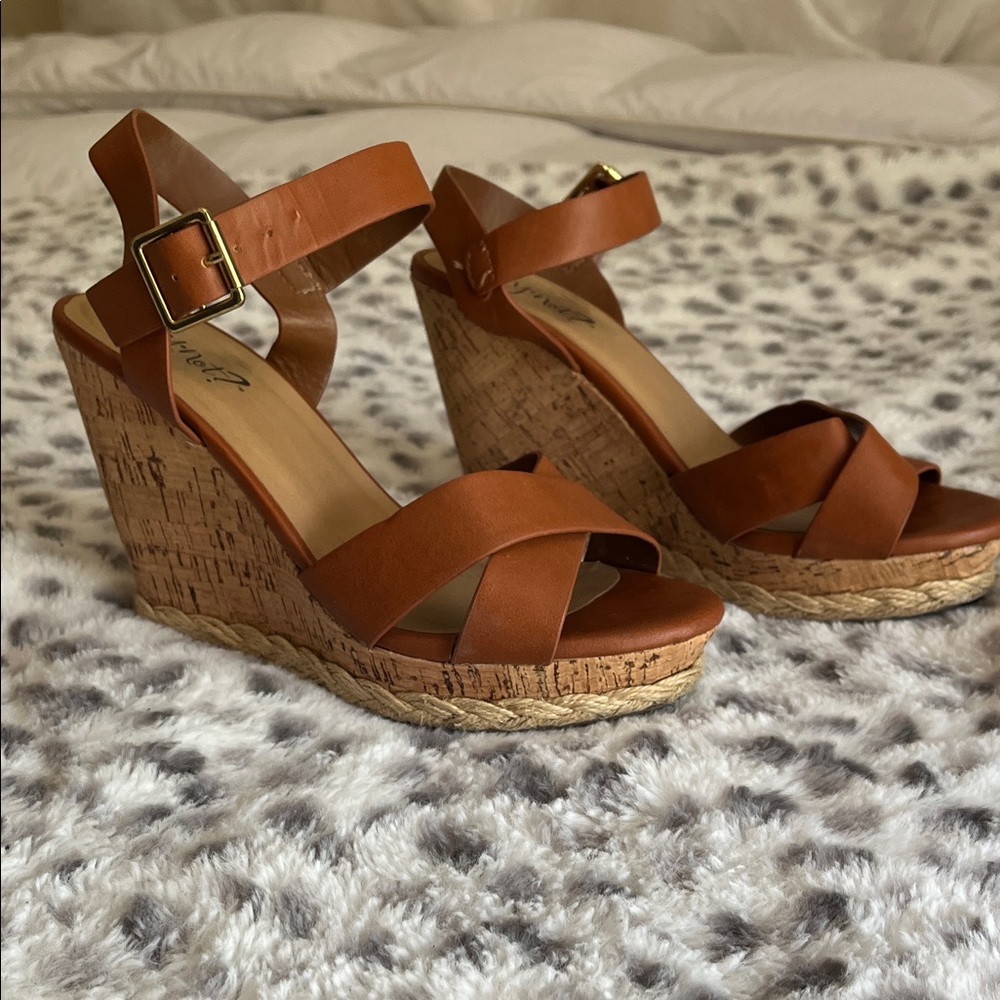 Brown Wedge Sandals